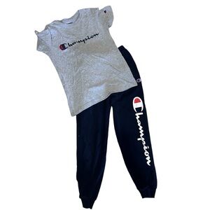 Champion kids sweatpants and top